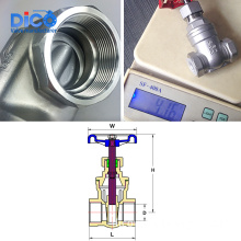 High quality Female stainless steel Thread Gate Valve